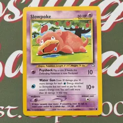Slowpoke 73/111 Neo Genesis Pokemon Common LP Vintage 2000 Tomokazu Komiya Art - Image 1