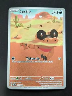 Sandile 135/086 Pokemon Black Bolt Illustration Rare Full Art Holo NM* - Image 1