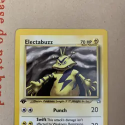 Pokemon Card Electabuzz Neo Genesis 1st Edition Uncommon 33/111 Near Mint NM - Image 3