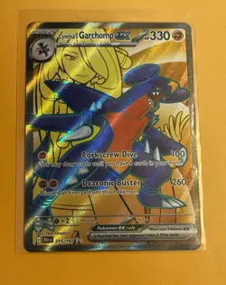 Pokemon Cynthia's Garchomp EX 215/182 Destined Rivals Ultra Rare Holo Card - Image 1