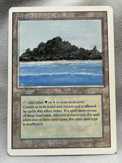 Tropical Island Revised Edition Dual Land Played Condition Magic The Gathering - Image 1
