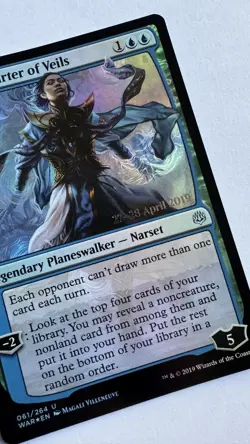 MTG Narset, Parter of Veils - Foil - Prerelease Promo NM Magic the Gathering - Image 2