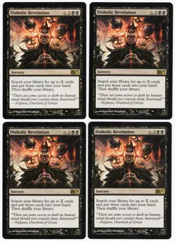 Diabolic Revelation x4 4x M13 Core Set 2013 PLAYSET Black Rare Sorcery MTG NM A1 - Image 1