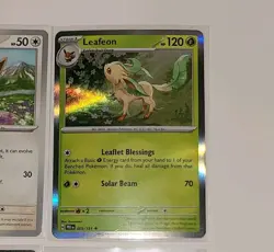 Pokemon Prismatic Evolutions Lot - Eevee, Holo Leafeon, Glaceon, & Sylveon - Image 5