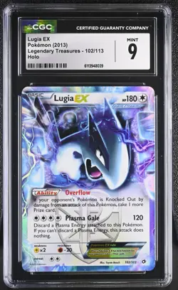 CGC 9 - Lugia EX #102 Pokemon Legendary Treasures Ultra Rare Holo - Image 1