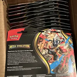 Pokemon TCG Mega Evolution 3 Pack Blister (Golduck) Factory Sealed Lot of 10 - Image 2