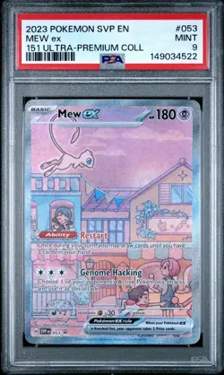 PSA 9 2023 POKEMON SVP EN-SV PROMO 053 MEW EX 151 ULTRA PREMIUM COLLECTION - Image 1