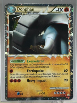 Donphan PRIME ULTRA RARE 107/123 HGSS Base Set Pokemon TCG Holo NM 2010 - Image 1