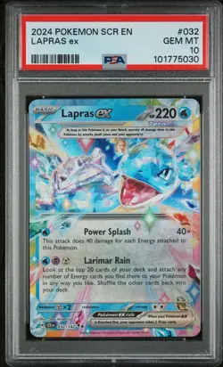 2024 POKEMON SCR EN-STELLAR CROWN #032 LAPRAS EX PSA 10 - Image 1