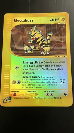 Electabuzz 076/165 NM Expedition Base Set Reverse Holo Pokemon TCG - Image 1