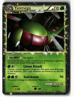 Yanmega ⭐ 98/102 Holo Prime Rare HGSS Triumphant 2010 Pokemon NM/LP - Image 1