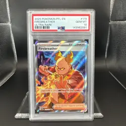 2025 Pokemon Phantasmal Flames Firebreather #119 Ultra Rare EN Graded PSA 10 - Image 1