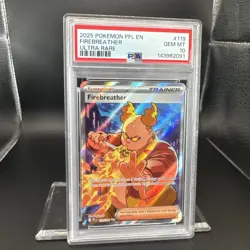2025 Pokemon Phantasmal Flames Firebreather #119 Ultra Rare EN Graded PSA 10 - Image 4
