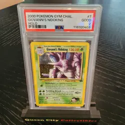 GIOVANNI's NIDOKING - HOLO - PSA 2 - 2000 Pokemon GYM CHALLENGE #7 - Image 1