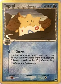Togepi 41/101 Uncommon Dragon Frontiers Pokemon Lightly Played - Image 1