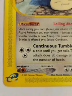 Pokemon TCG Snorlax 100/144 Skyridge MP - Image 4