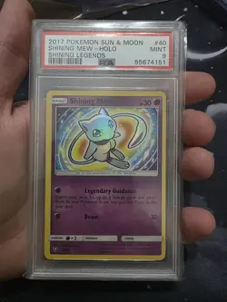 2017 POKEMON SUN & MOON SHINING LEGENDS #40 SHINING MEW-HOLO PSA 9 - Image 1
