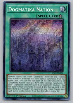 Dogmatika Nation (Secret Rare) RA05-EN066 RC5 Yu-Gi-Oh 1st Edition NM - Image 1