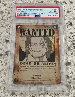 One Piece OP09-004 Emperors in the New World - Shanks (Wanted) PSA 10 - Image 1