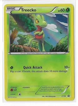 Treecko XY36 Black Star Holo Rare Promo XY TCG Pokemon Card LP - Image 1