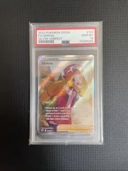 Pokemon TCG Serena Full Art Silver Tempest Holo Ultra Rare Card 193/195 PSA 10 - Image 1