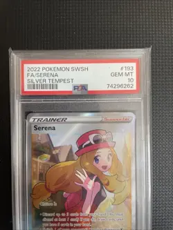 Pokemon TCG Serena Full Art Silver Tempest Holo Ultra Rare Card 193/195 PSA 10 - Image 2