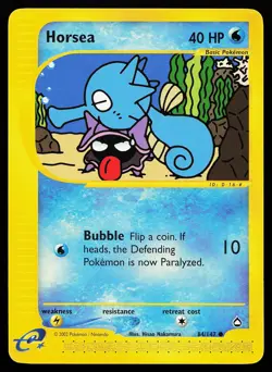 Horsea 84/147 Common Aquapolis Pokemon Card - Image 1