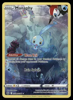 Pokemon Cards Manaphy GG06/GG70 Crown Zenith Galarian Gallery Holo NM - Image 1