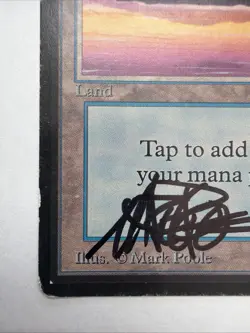 Island #291 Beta Edition Signed by Mark Poole MP MTG Magic The Gathering 1993 - Image 5