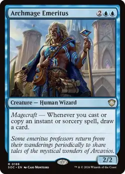 NM Archmage Emeritus, MTG, Strixhaven Commander, Magic the Gathering, 188 - Image 1