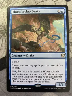 Thunderclap Drake #204 ** (NM) - Commander: Secrets of Strixhaven MTG - Image 1