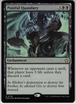 MTG Painful Quandary Foil NM Foundations Magic 179 - Image 1