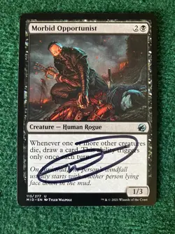 MTG Morbid Opportunist ARTIST PROOF SKETCHED Tyler Walpole - Image 2