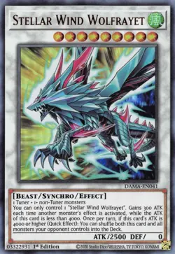 DAMA-EN041 Stellar Wind Wolfrayet Ultra Rare 1st Edition Near Mint YuGiOh TCG - Image 1