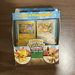 Let's Play Pokemon Pikachu and Eevee Collectible Box W/ 2 Decks Factory Sealed 820650807824 - Image 1