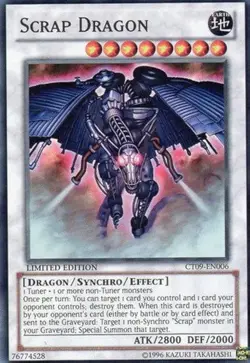 CT09-EN006 Scrap Dragon Limited Edition Near Mint Super Rare YuGiOh TCG - Image 1