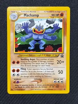 Machamp Black Star Promo 43 Pokemon Card non- holo NM. - Image 1