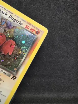 Vintage Pokemon TCG - Team Rocket - Unlimited Dark Dugtrio 6/82 Holo: MP (SWIRL) - Image 3