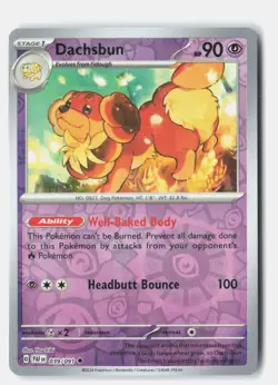 Dachsbun Reverse Holo 039/091 Uncommon Paldean Fates Pokemon Near Mint - Image 1
