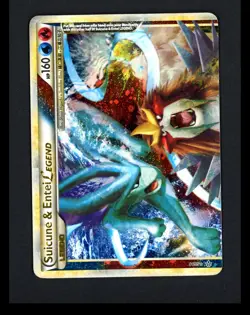 Suicune & Entei Legend (Top) 94/95 Unleashed Ultra Rare Pokemon TCG - Image 1