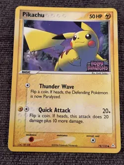Pikachu 78/110 EX Holon Phantoms Reverse Holo Stamped Pokemon TCG Vintage - Image 3