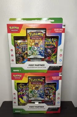 Pokemon TCG First Partner Illustration Collection Lot Of 2 sealed boxes - Image 1