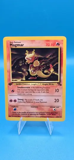 Pokemon 1st Edition Fossil Magmar 39/62 - Image 1