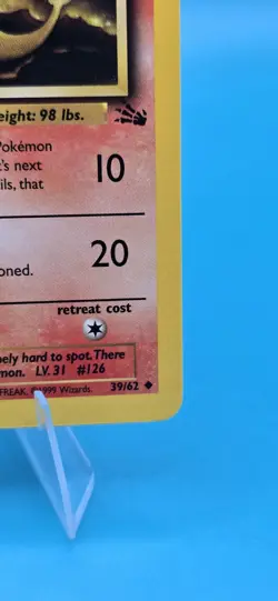 Pokemon 1st Edition Fossil Magmar 39/62 - Image 4