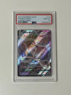 Pokemon Mew VMAX 114/264 Swsh08 Fusion Strike Full Art Holo PSA 10 Ultra Rare - Image 1