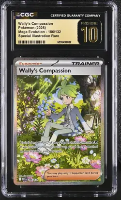 2025 Pokemon Wally's Compassion Mega Evolution 186/132 SIR CGC PRISTINE 10 - Image 1