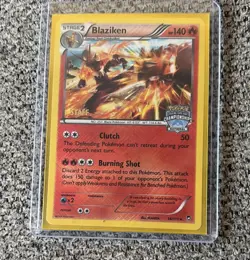 Pokemon Blaziken Staff Promo 014/111 League & Championship Reverse Holo - Image 1