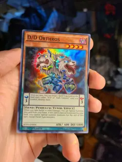 Yugioh D/D Orthros SDPD-EN004 1st Super Rare - Image 1
