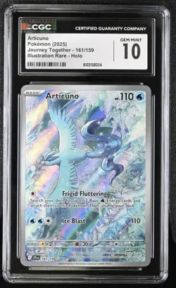 Pokemon Articuno 161/159 Sv09: Journey Together Illustration Rare Holo - CGC 10 - Image 1