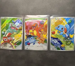 Pokemon First Partner Illustration Collection Series 1 Kanto Gen 1 Starters Set - Image 1